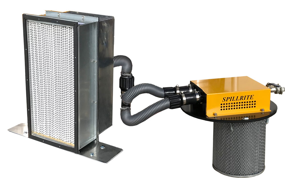 HEPA filter pneumatic power head combo
