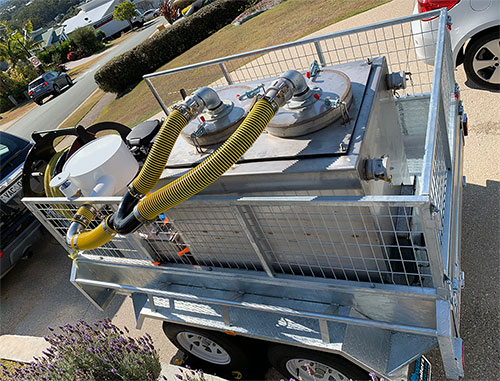 Gutter Vacuum on Trailer