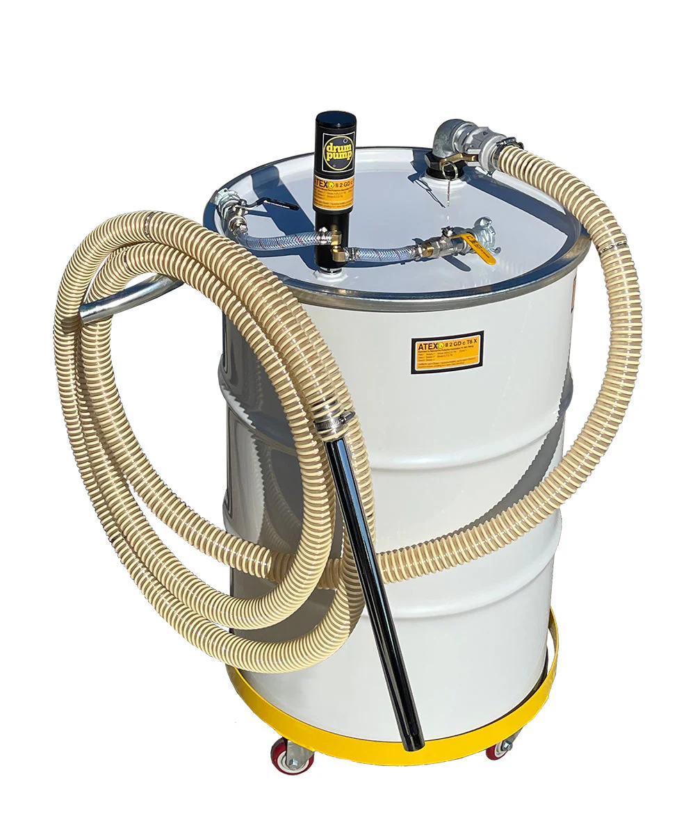 Air operated oil transfer drum pump
