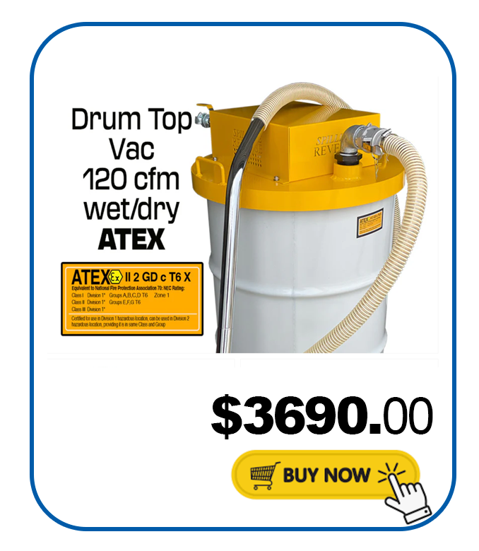 Spill control vacuums