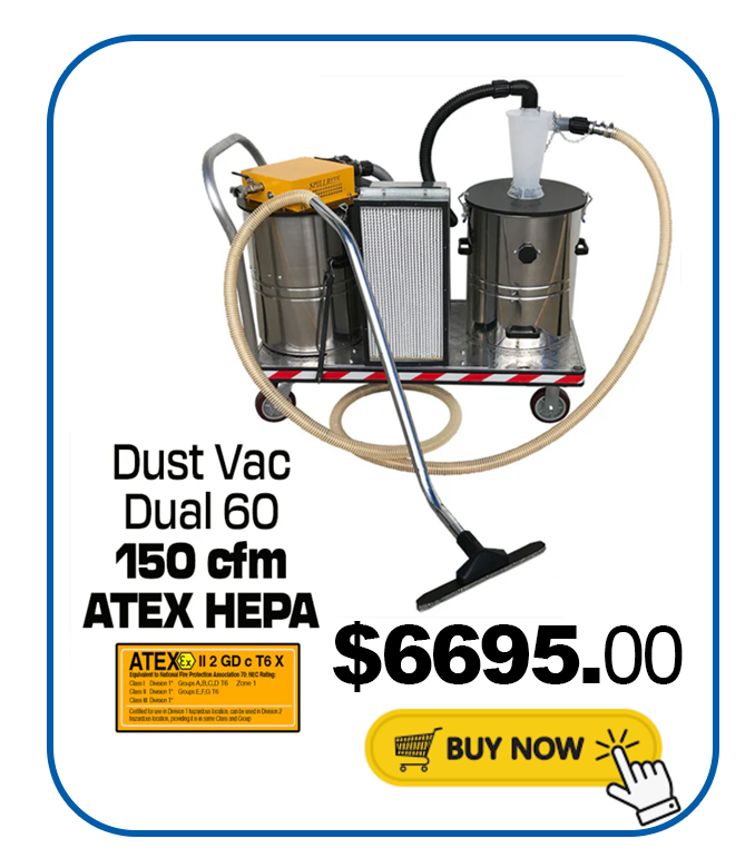 Dust vacuum HEPA pneumatic 6695