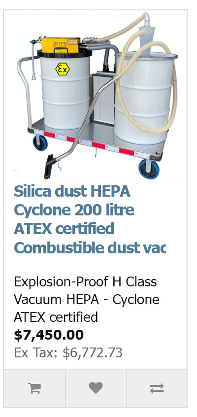 Air Vacuum HEPA filter 200 litre drums
