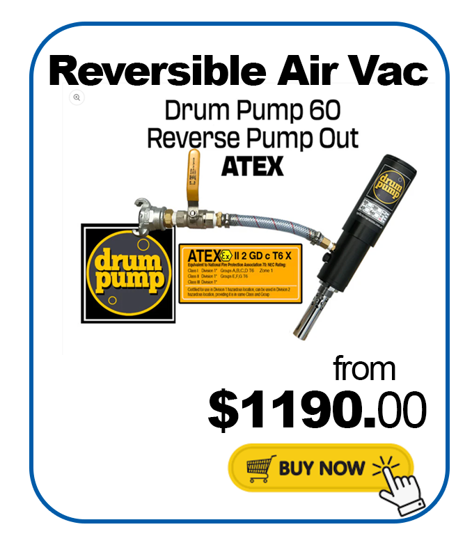 reversible air vac drum pump