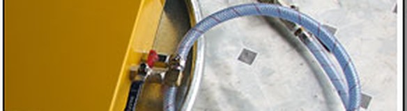 Brass fittings and ball valves on the air supply line